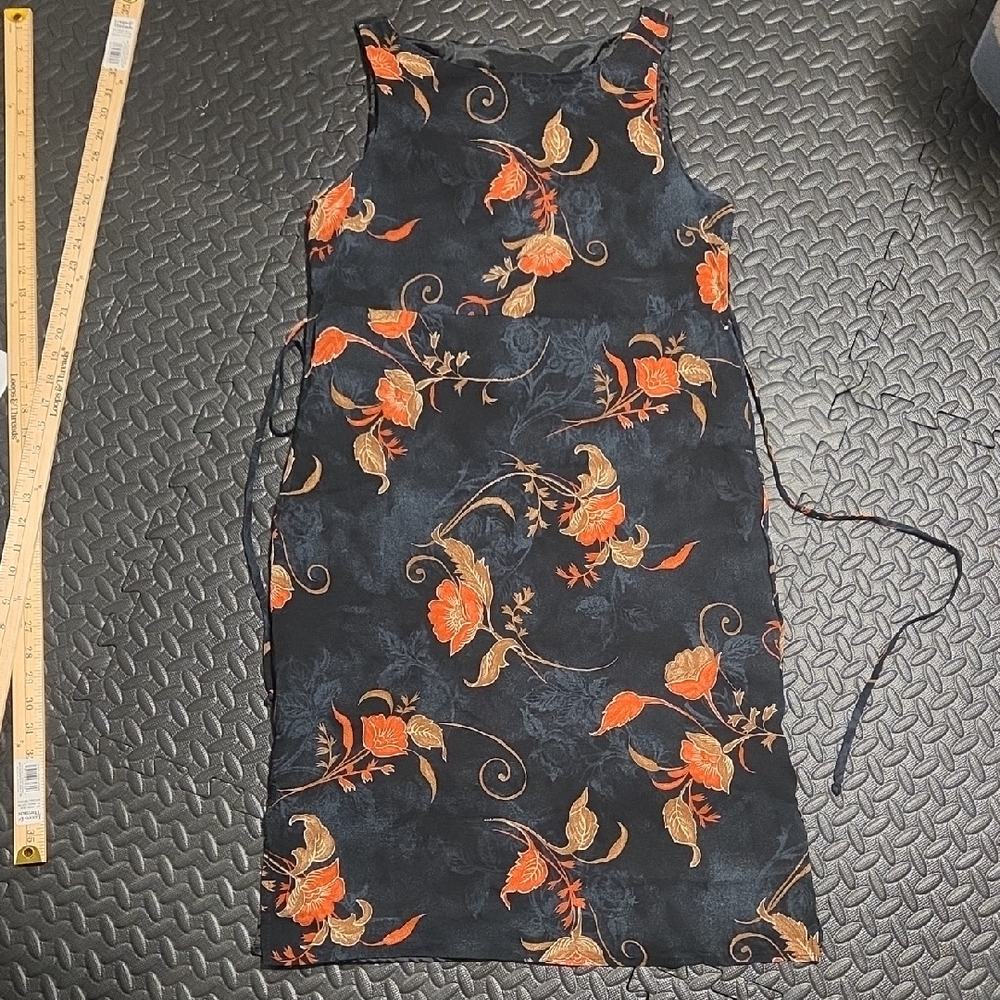 L'Amadei Floral Sleeveless Midi Dress Flowy Plus Size 14